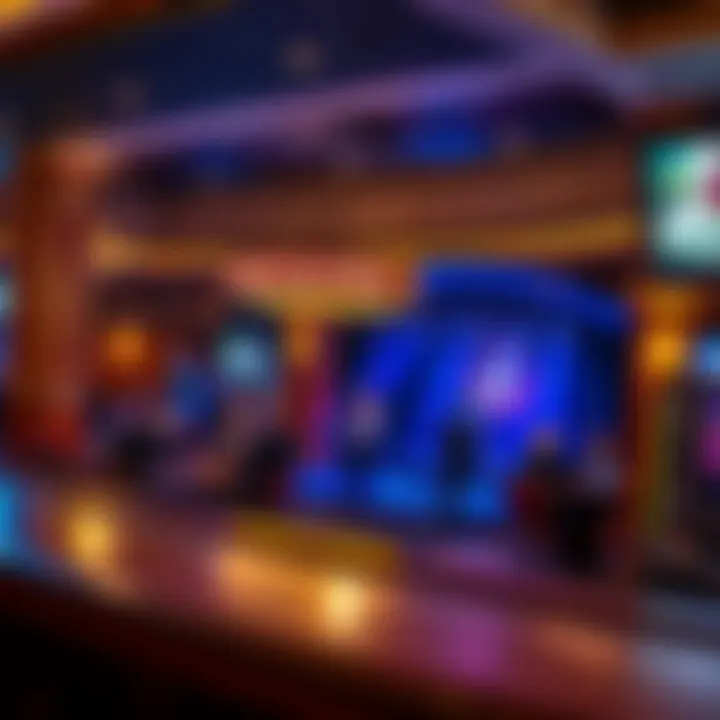 Entertainment venue inside the casino featuring a live performance