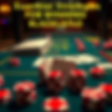 An illustration depicting various blackjack strategies and tips