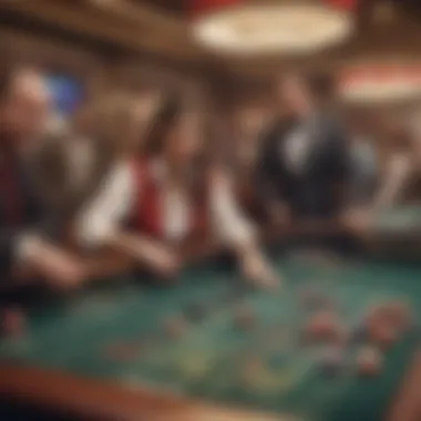 Excited players enjoying a game of craps at a casino