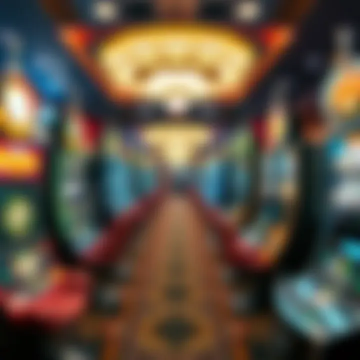 Exciting gaming floor filled with various gambling machines