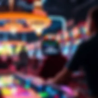 Futuristic depiction of technology in casino gaming