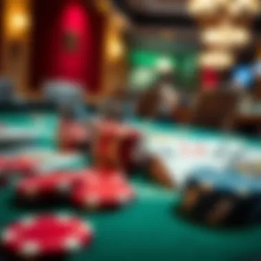 The Elements of Poker Strategy Close-up of poker chips and playing cards on a casino table