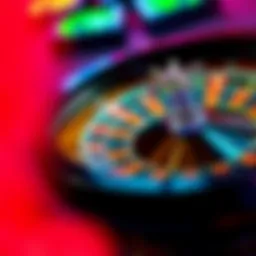 A vibrant online roulette wheel showcasing colors and numbers