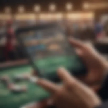 A close-up of sports betting on a mobile device