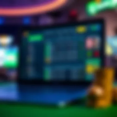 Online betting platform interface