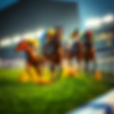 Thoroughbred racing in action