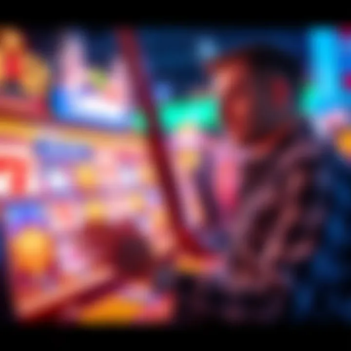 Illustration of a player engaging with the free spins feature.