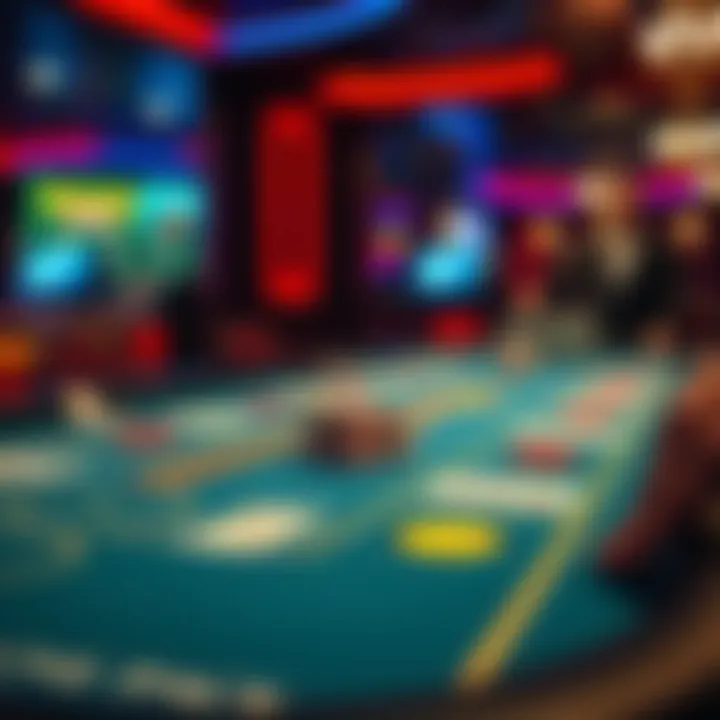 Strategic betting patterns illustrated on a Caribbean Stud Poker table