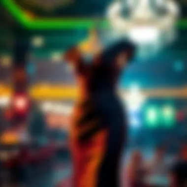 Elegant cocktail dress for a casino night theme