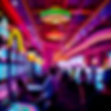 A bustling casino floor buzzing with excitement.