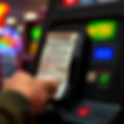 A close-up view of a Colorado Lottery ticket being scanned