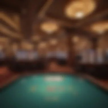 The Lively Atmosphere of Omaha's Casino Floors Interior of a bustling casino floor filled with gaming tables and vibrant decor
