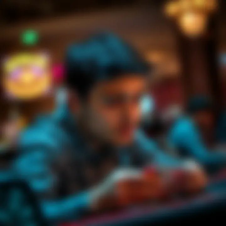 A thoughtful person contemplating their scratch-off ticket