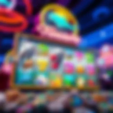 Colorful symbols and icons of Dolphin Treasure slot