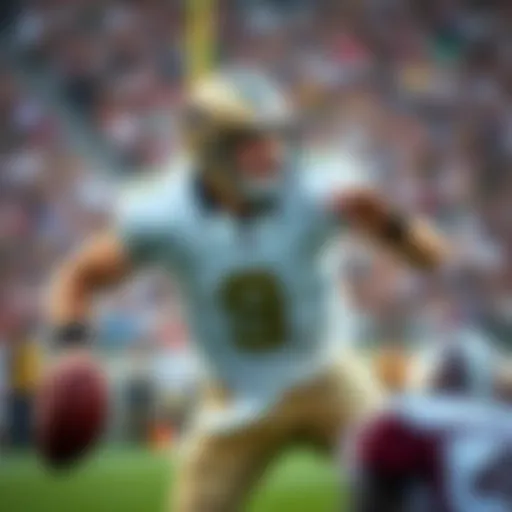 Drew Brees in action on the football field
