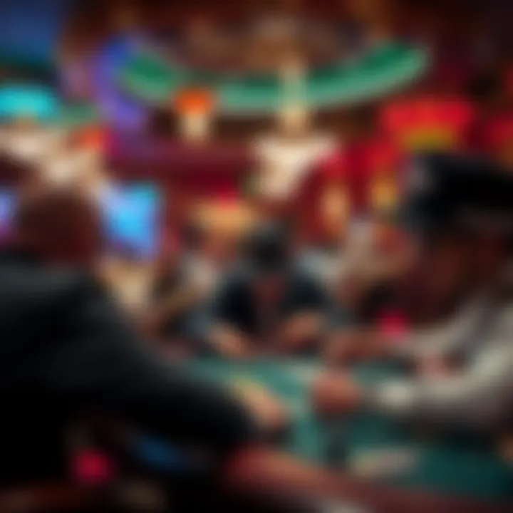 Players engaged in a high-stakes poker game at Atlantis