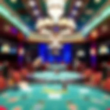 Interior view of Atlantis Poker Room showcasing the vibrant atmosphere