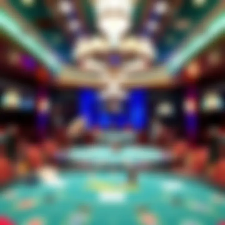 Interior view of Atlantis Poker Room showcasing the vibrant atmosphere