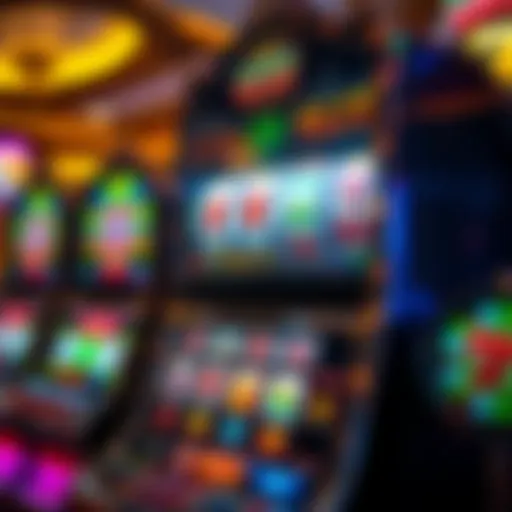 An intricate slot machine showcasing its display and symbols