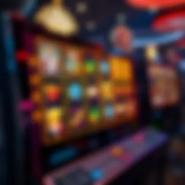 An engaging view of a slot machine interface showcasing gameplay features