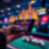 Mobile device displaying a casino app interface