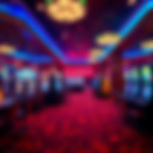 Vibrant casino floor showcasing gaming tables and slot machines.