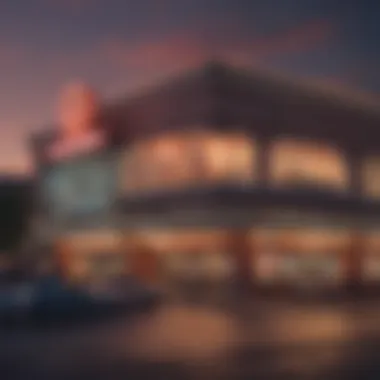 Night View of Braman's Casino A vibrant casino exterior illuminated at night