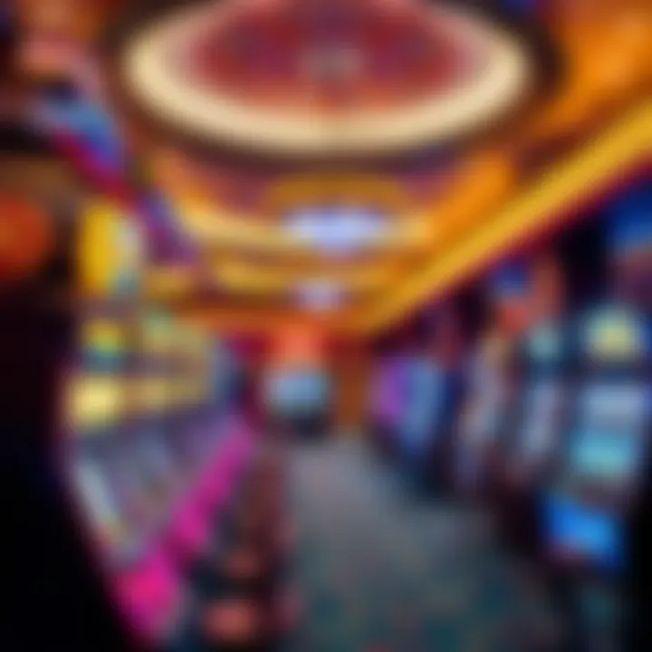 A vibrant gaming floor showcasing slot machines and table games