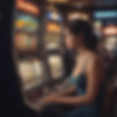 The Thrill of the Spin: Engaging with Classic Slots Player engaged with a classic slot machine
