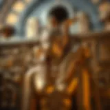 Intricate hieroglyphics depicting Cleopatra