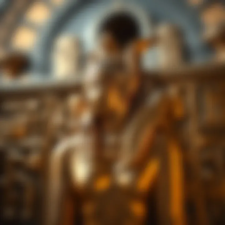 Intricate hieroglyphics depicting Cleopatra