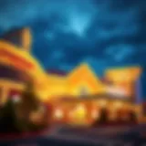 Exterior view of Crosswinds Casino showcasing its architectural design