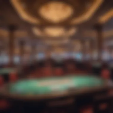 Interior view showcasing gaming tables at Riverside Casino