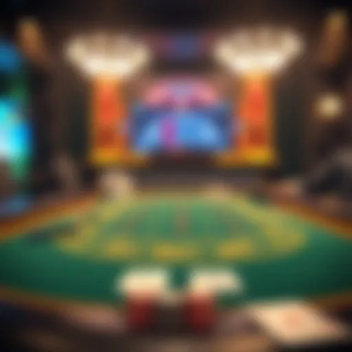 Virtual blackjack table showcasing free bet options