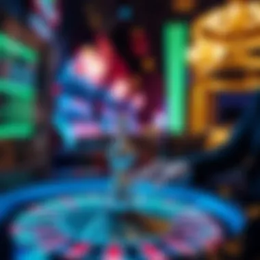 Player engaging with a digital roulette wheel