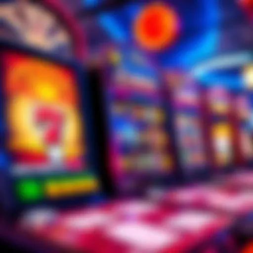 Vibrant casino game interface showcasing various slots