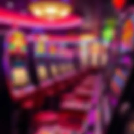 Colorful display of penny slots in a virtual casino environment