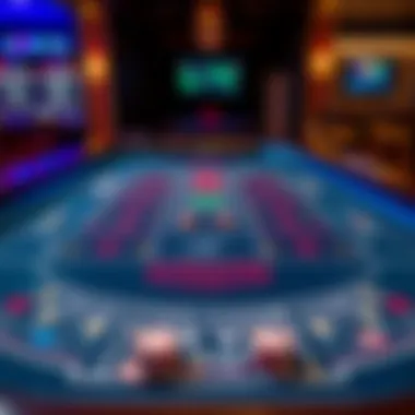 Craps table layout showcasing betting options