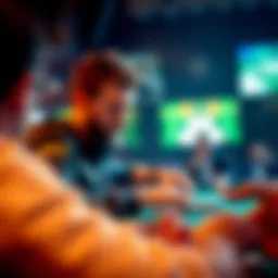 Exciting poker tournament action