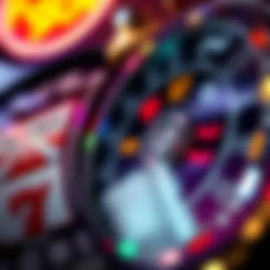 A close-up view of a spinning slot machine reel, emphasizing symbols and mechanics