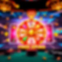 Illustration of online casino interface showcasing free spins