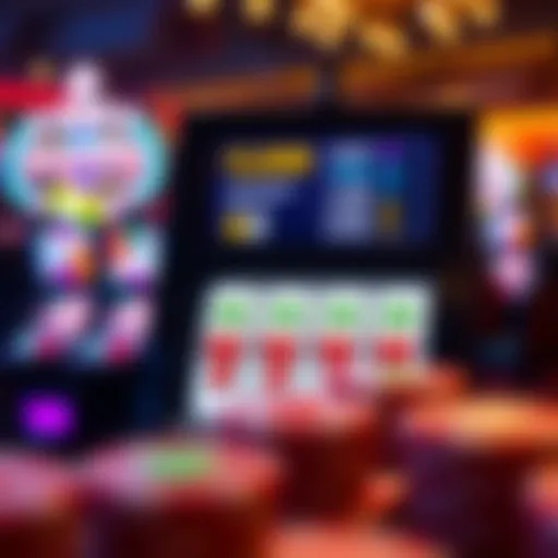 Illustration of video poker gameplay interface