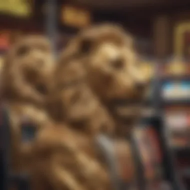 Exciting Opportunities: Slot Machines at Gold Lion Casino Close-up of popular slot machines in Gold Lion Casino