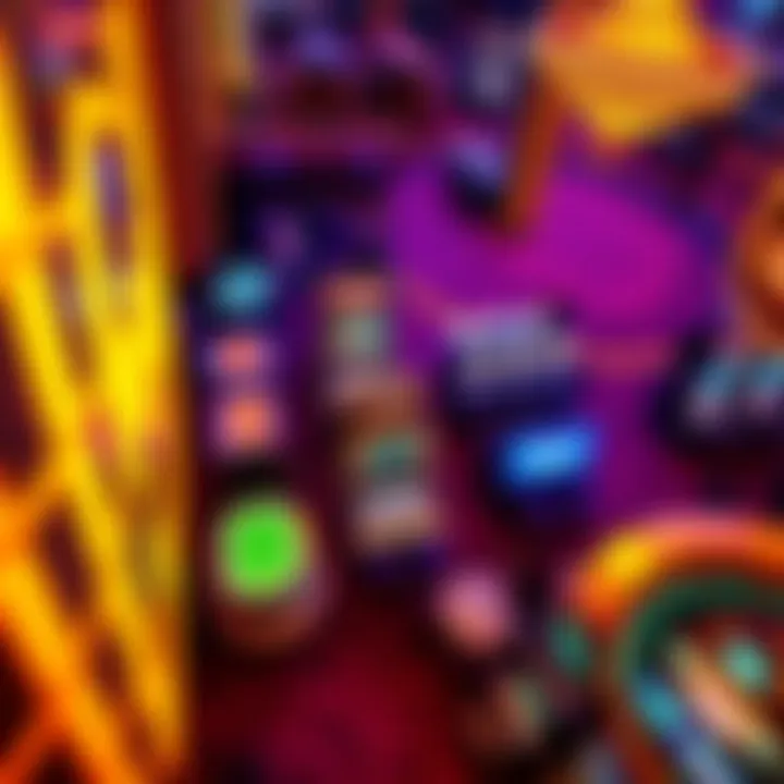 An aerial view highlighting the vibrant atmosphere of the casino floor.