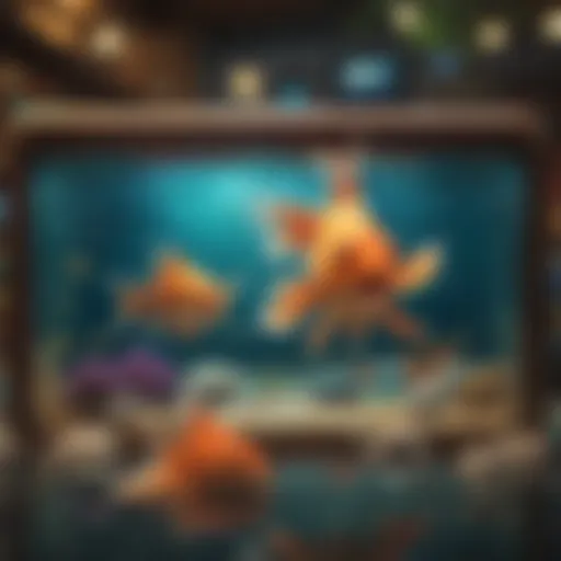 Vibrant goldfish slots game interface