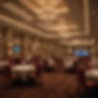 Elegant Dining Experience at Hollywood Casino The elegant dining area within Hollywood Casino, featuring upscale décor and fine dining options.