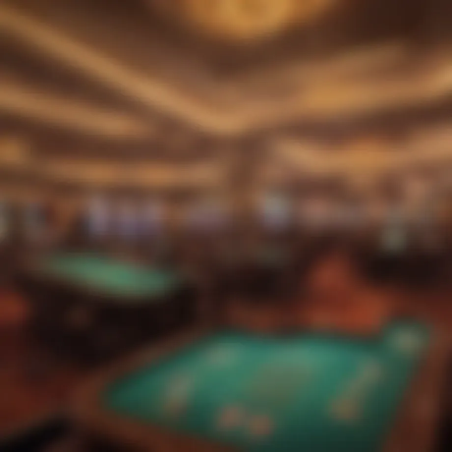 A panoramic view of Hollywood Casino showcasing its vibrant atmosphere and lively gaming floor.