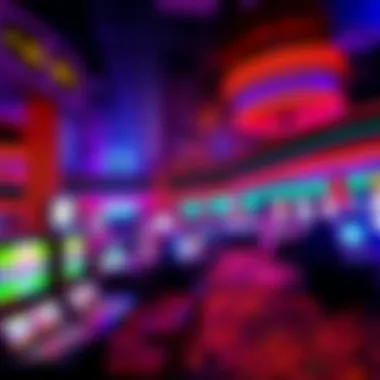 Vibrant Casino Interior Interior view of a vibrant Indian casino with gaming tables