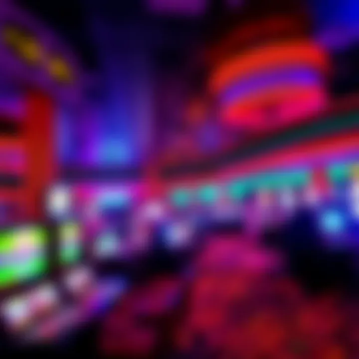 Vibrant Casino Interior Interior view of a vibrant Indian casino with gaming tables