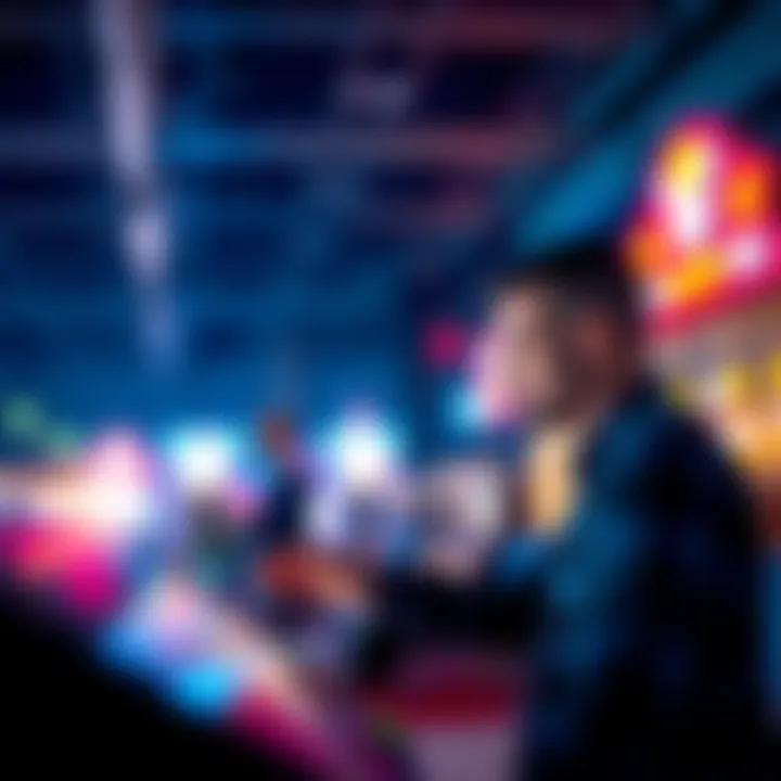 An illustration of a person engaging with a digital lottery platform